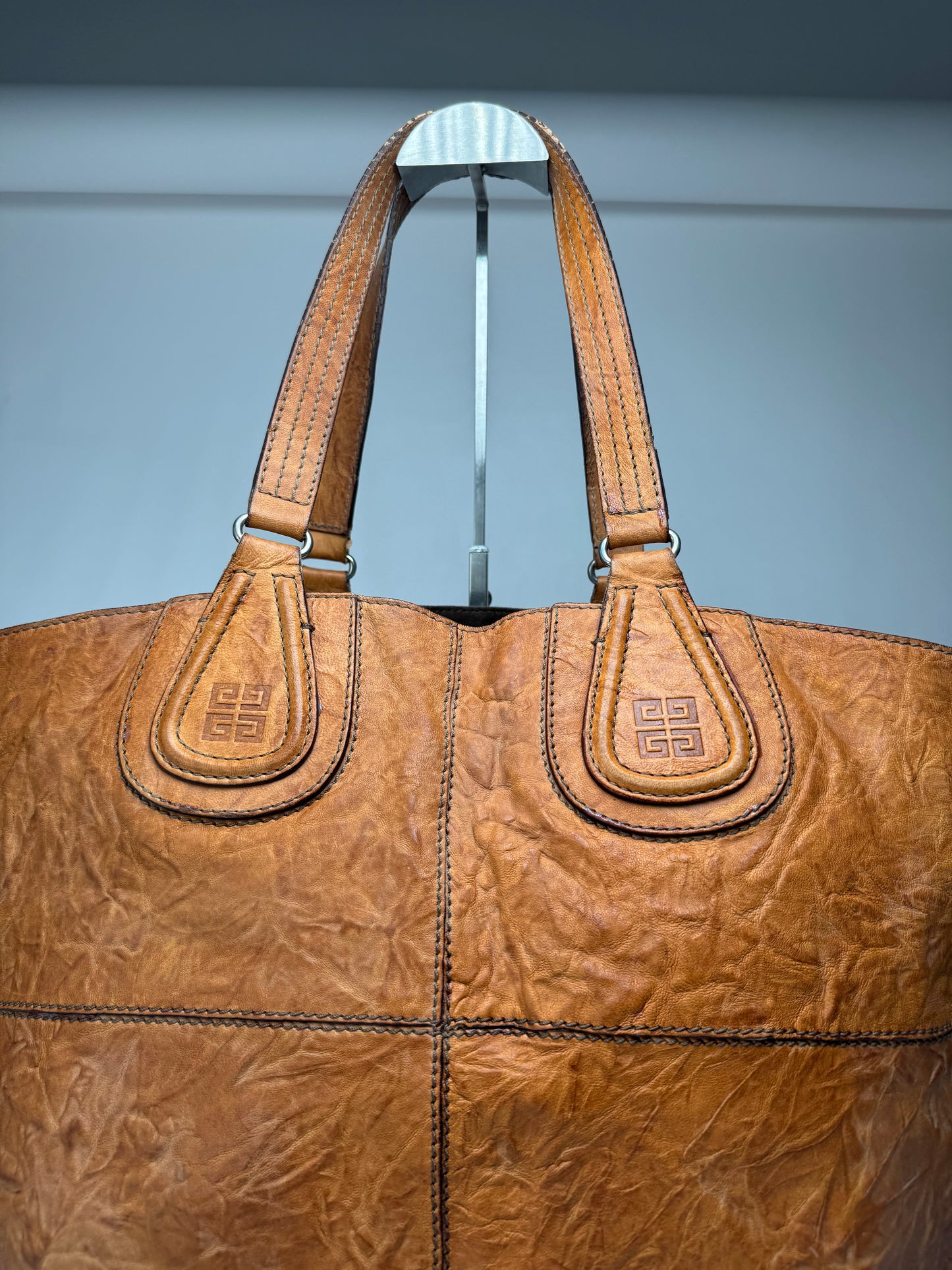 Vintage Givenchy Nightindale Leather shopper Bag Brown