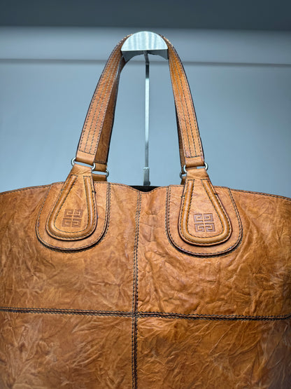 Vintage Givenchy Nightindale Leather shopper Bag Brown