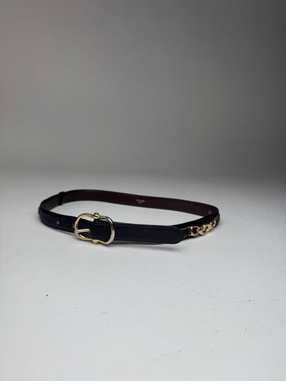 Vintage Celine Paris Leather Belt Brown