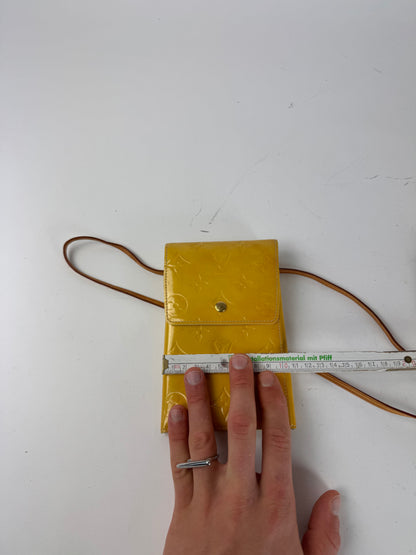 Vintage Louis Vuitton Vernis Leather Messenger Bag Yellow