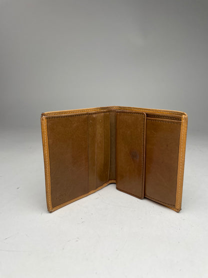 Portefeuille vintage Loewe Puzzle en cuir orange