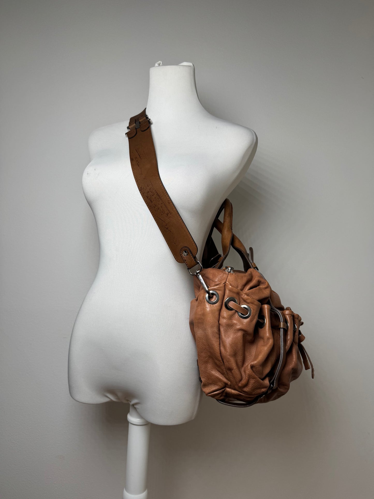 Vintage Marni 2Way Leather Bag Brown