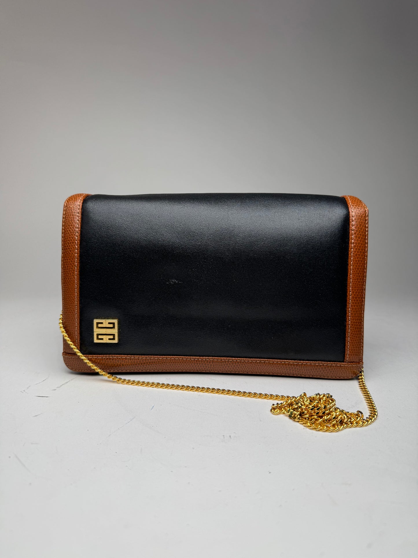 Vintage Givenchy 4G Leather Bag Black Brown