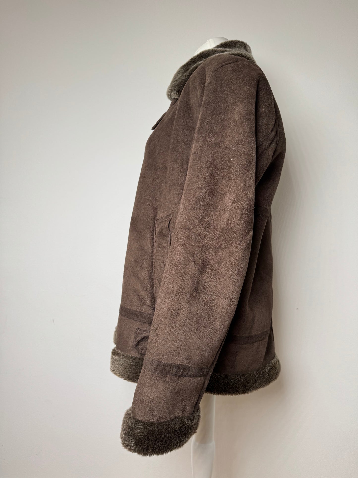 Vintage Kansai Yamamoto Leather Fur Jacket 40/L Unisex Brown