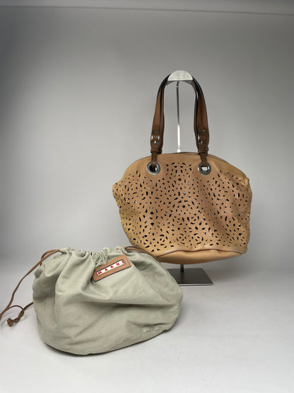 Vintage Marni Leather Shopper Brown