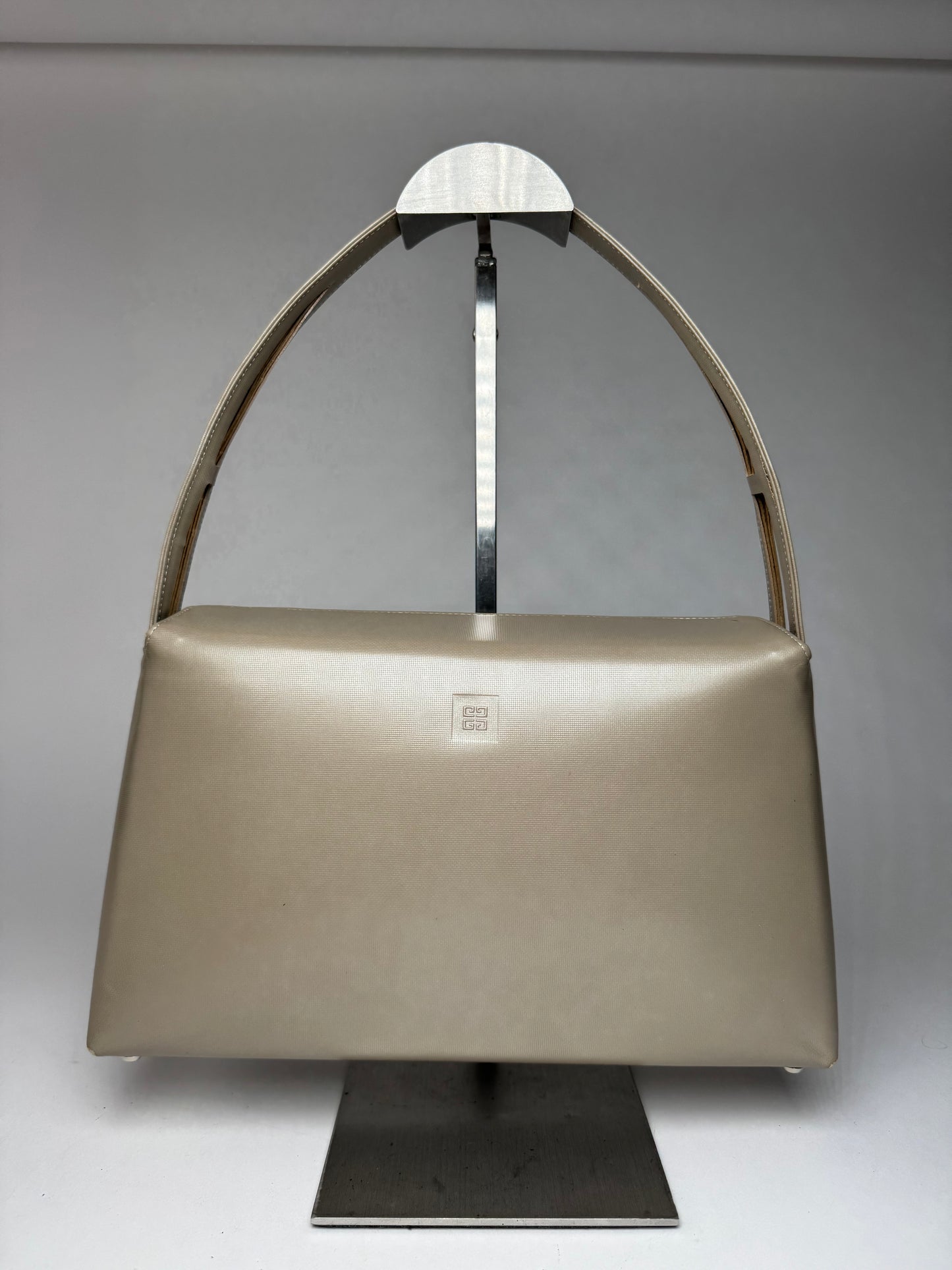 Vintage  Givenchy 4G Patent Leather Bag Grey Brown