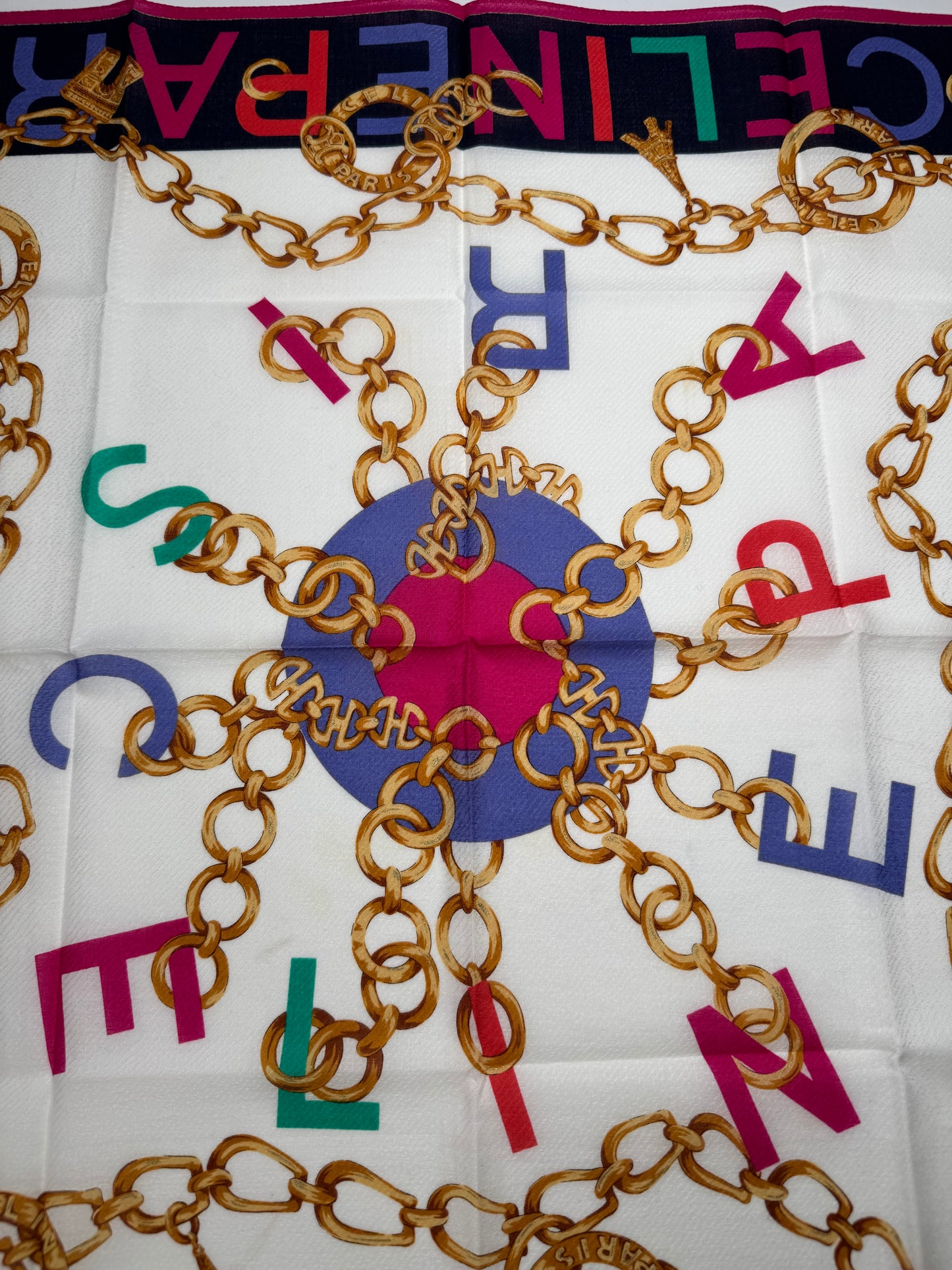 Vintage Celine Paris Silk Scarf