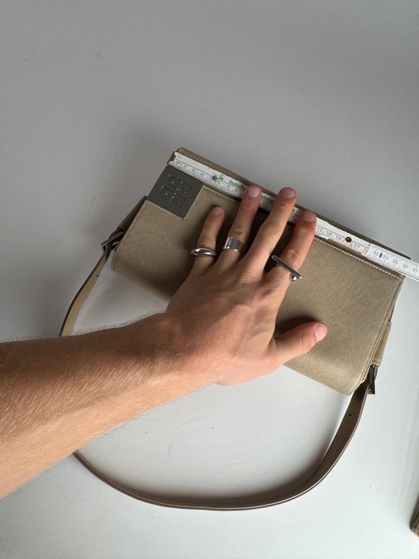 Vintage Givenchy 4G Baguette Bag Beige