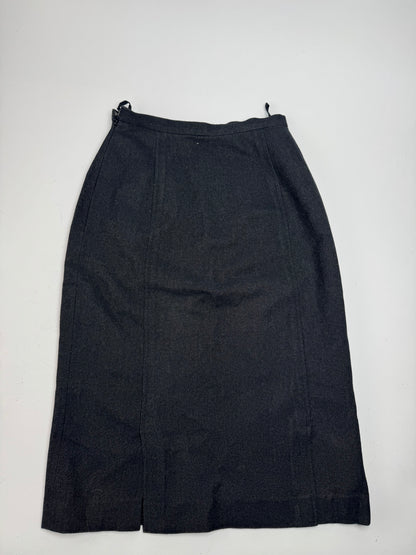 Vintage Balenciaga Wool Skirt Black 34/XS