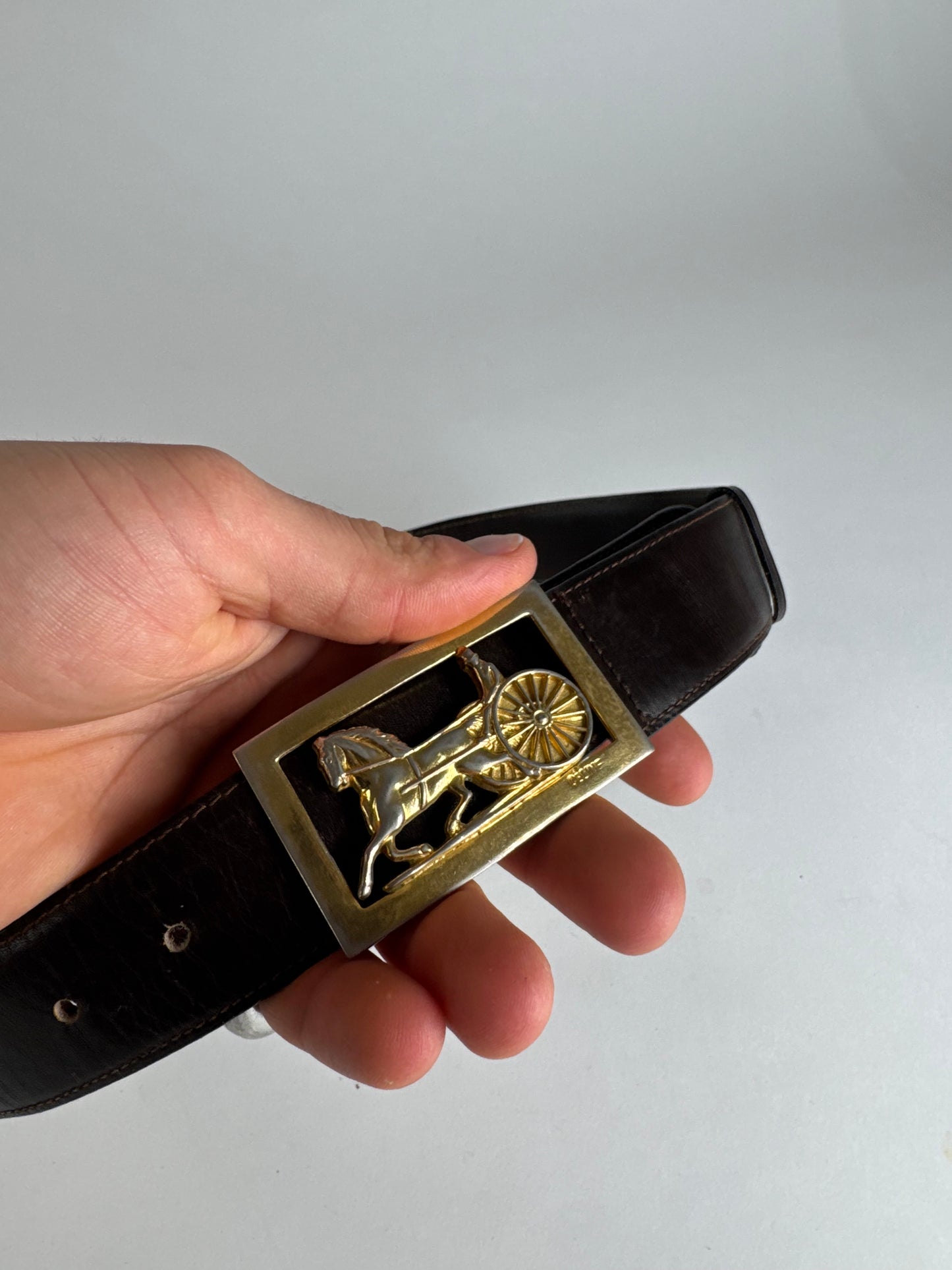 Vintage Celine Paris Leather Belt