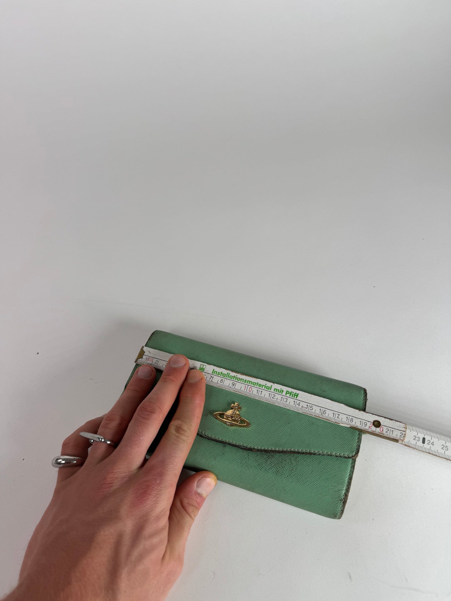 Vintage Vivienne Westwood Leather Wallet Mint Green