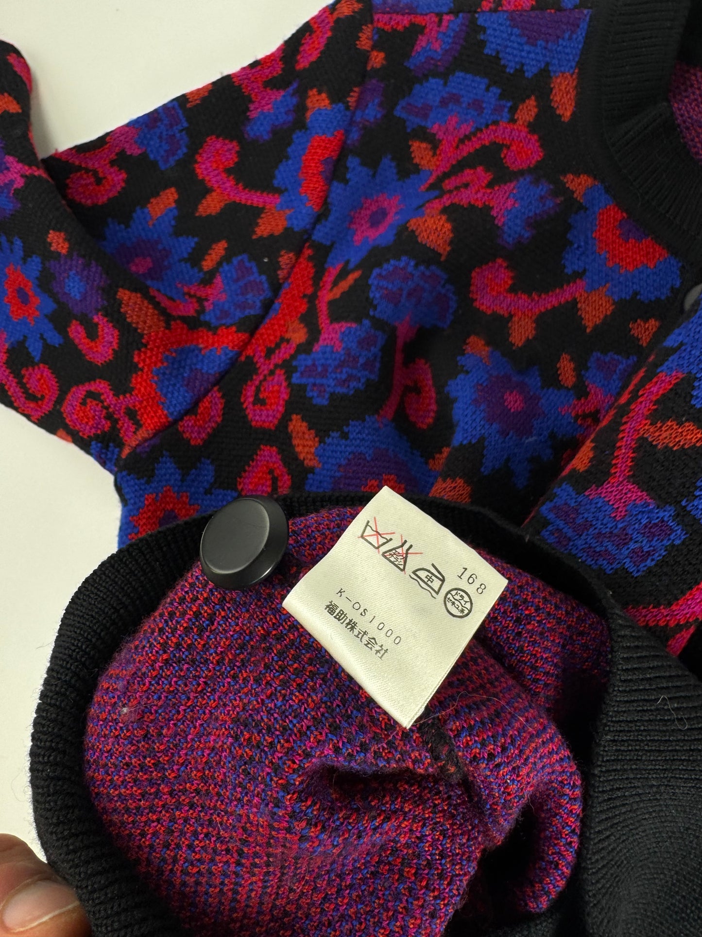 Vintage Yves Saint Laurent Wool Sweater Floral 38/M