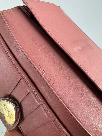 Vintage Gucci Monogram Wallet beige pink