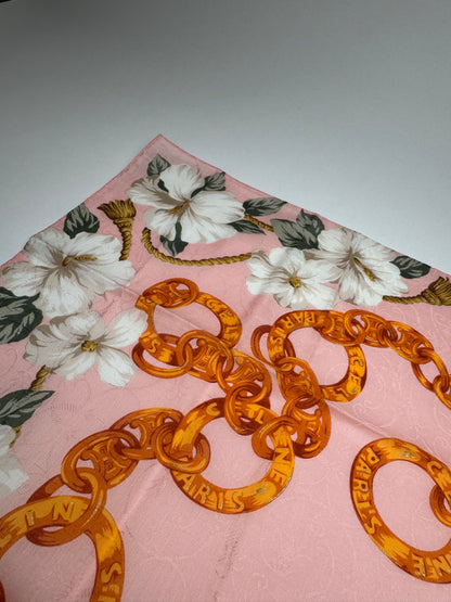 Vintage Celine Paris Silk/Canvas Scarf