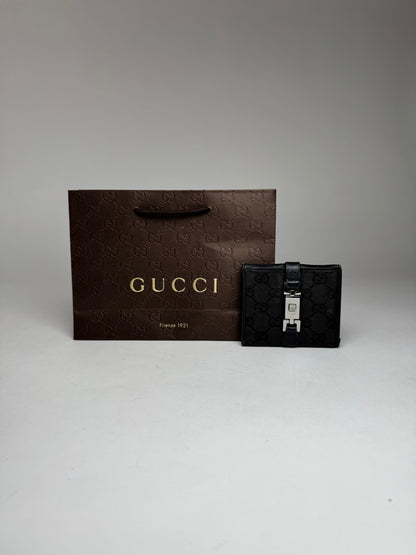 Vintage Gucci Monogramm Wallet Jackie Vintage Black