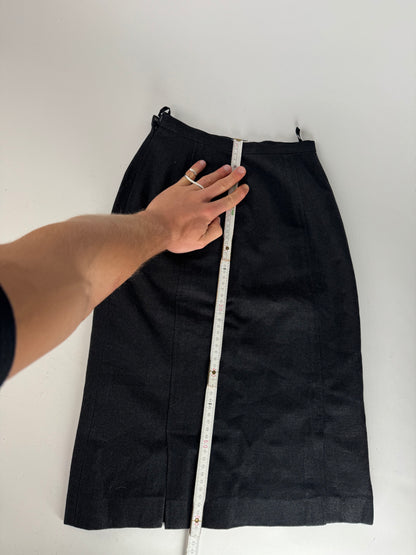 Vintage Balenciaga Wool Skirt Black 34/XS