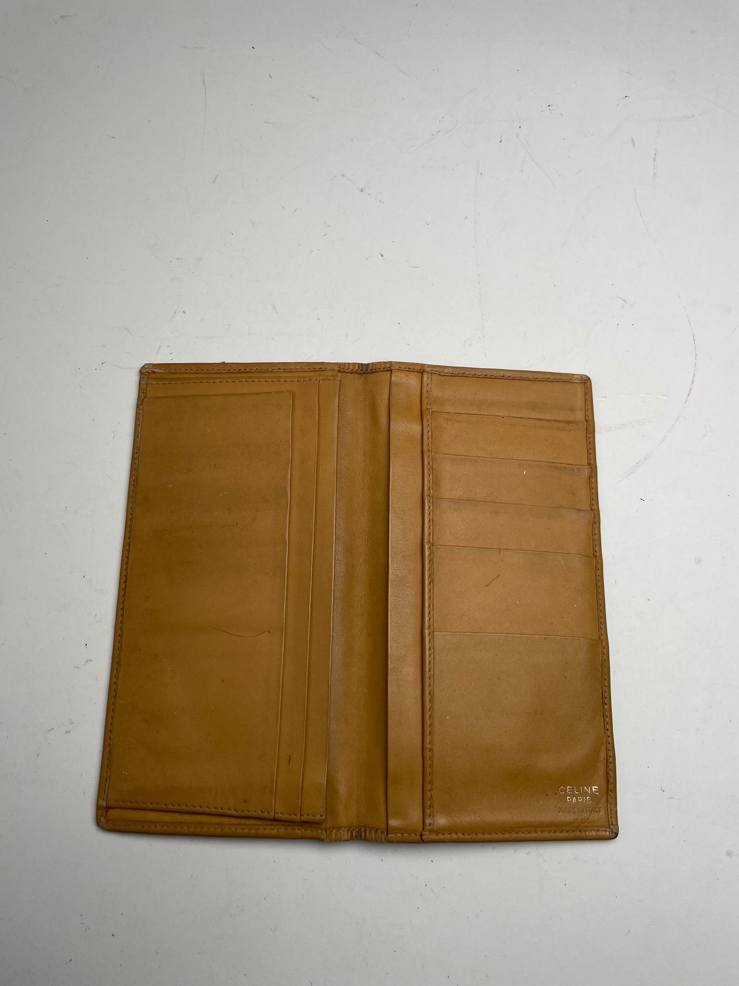 Vintage Celine Paris Leather Monogram ID holder