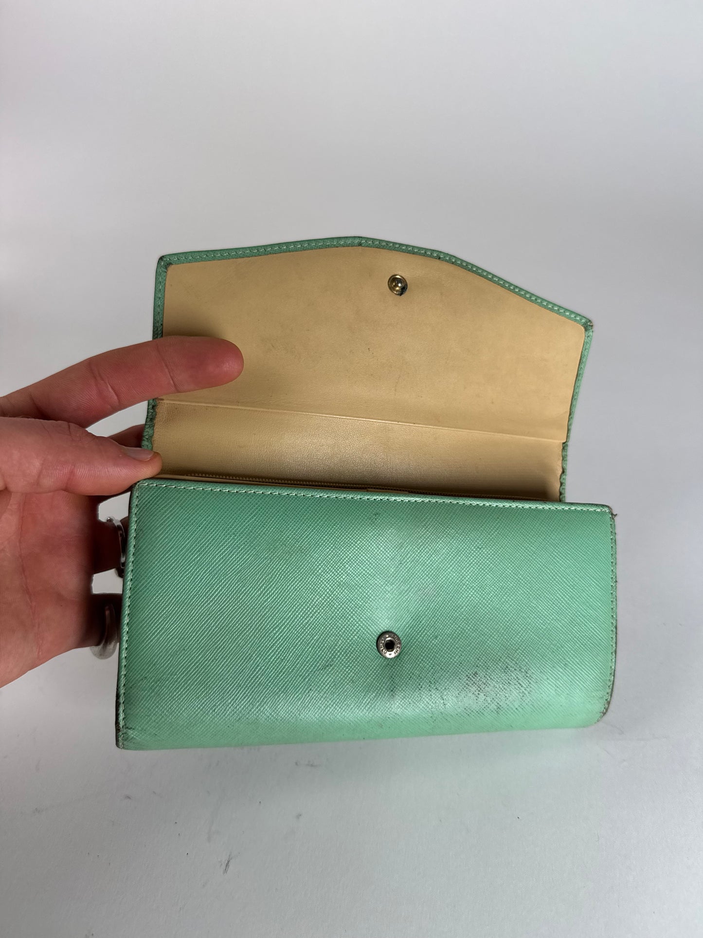 Vintage Vivienne Westwood Leather Wallet Mint Green