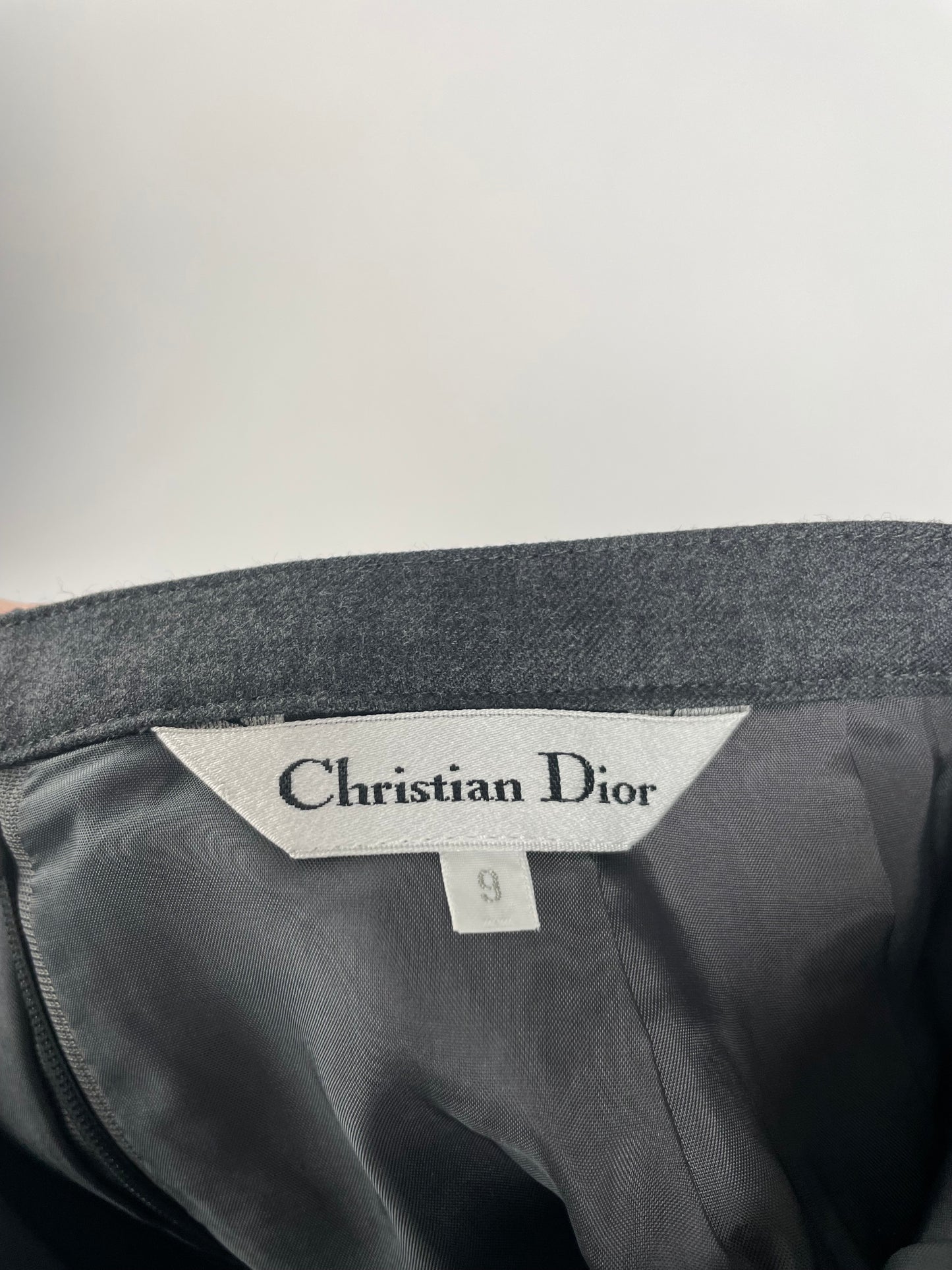 Vintage Dior Wool Skirt Grey 38/M