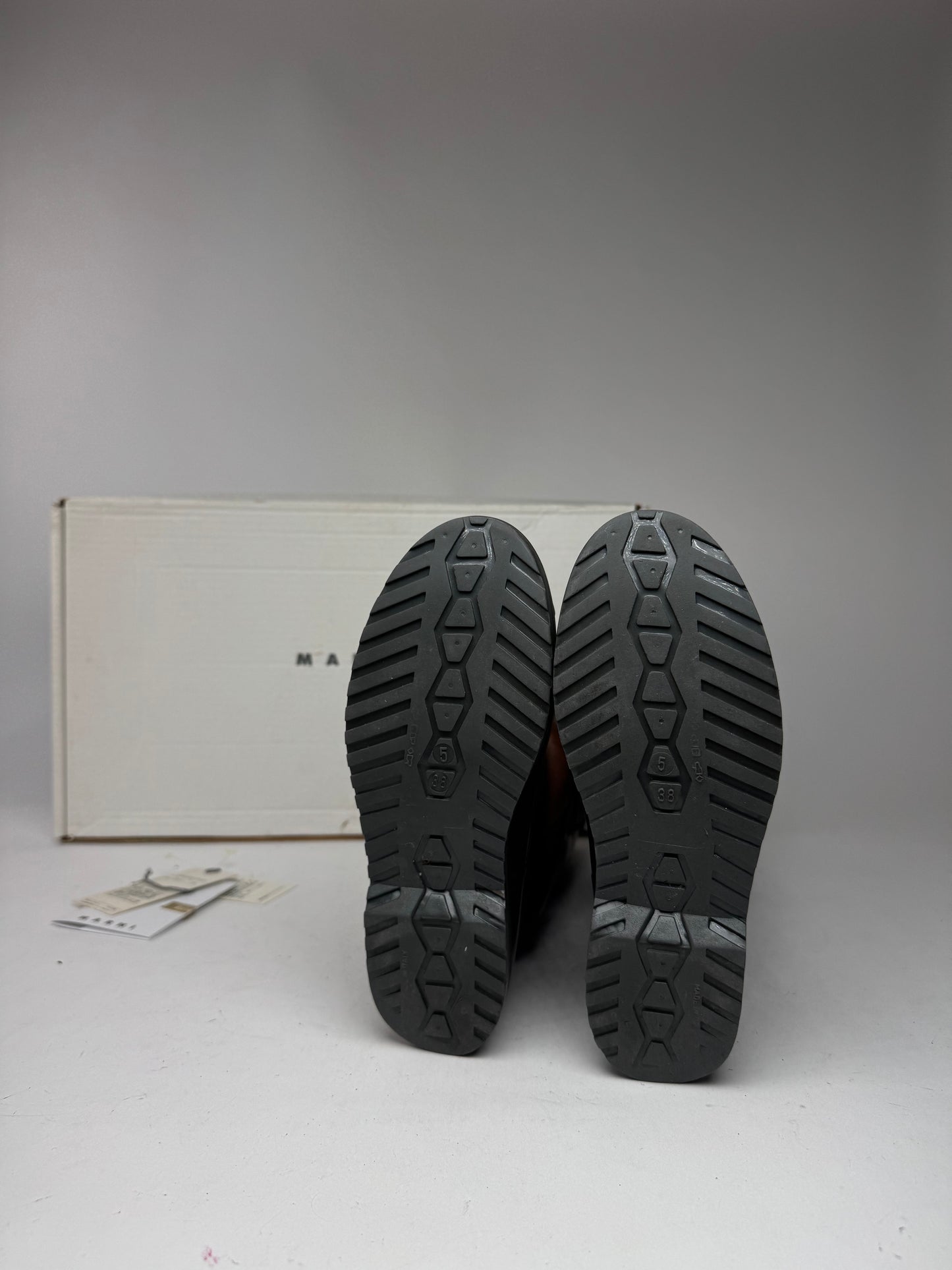 Vintage Marni Leather Boots brown Green EU38