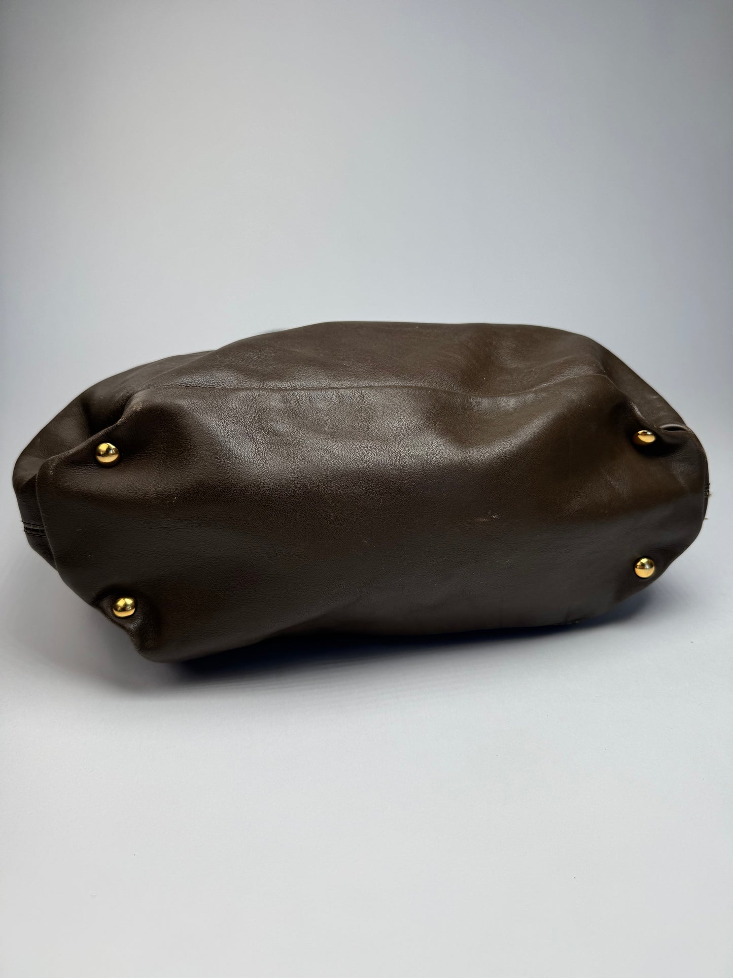 Vintage Emilio Pucci Leather Shopper Brown Blue