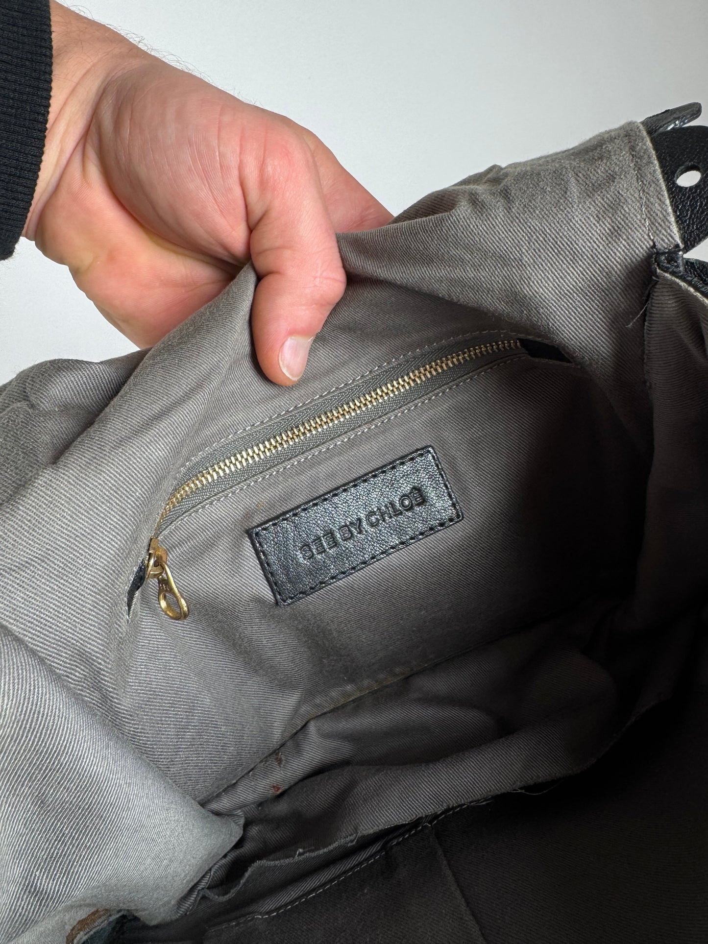 Vintage Chloe Leather Shoulder Bag black