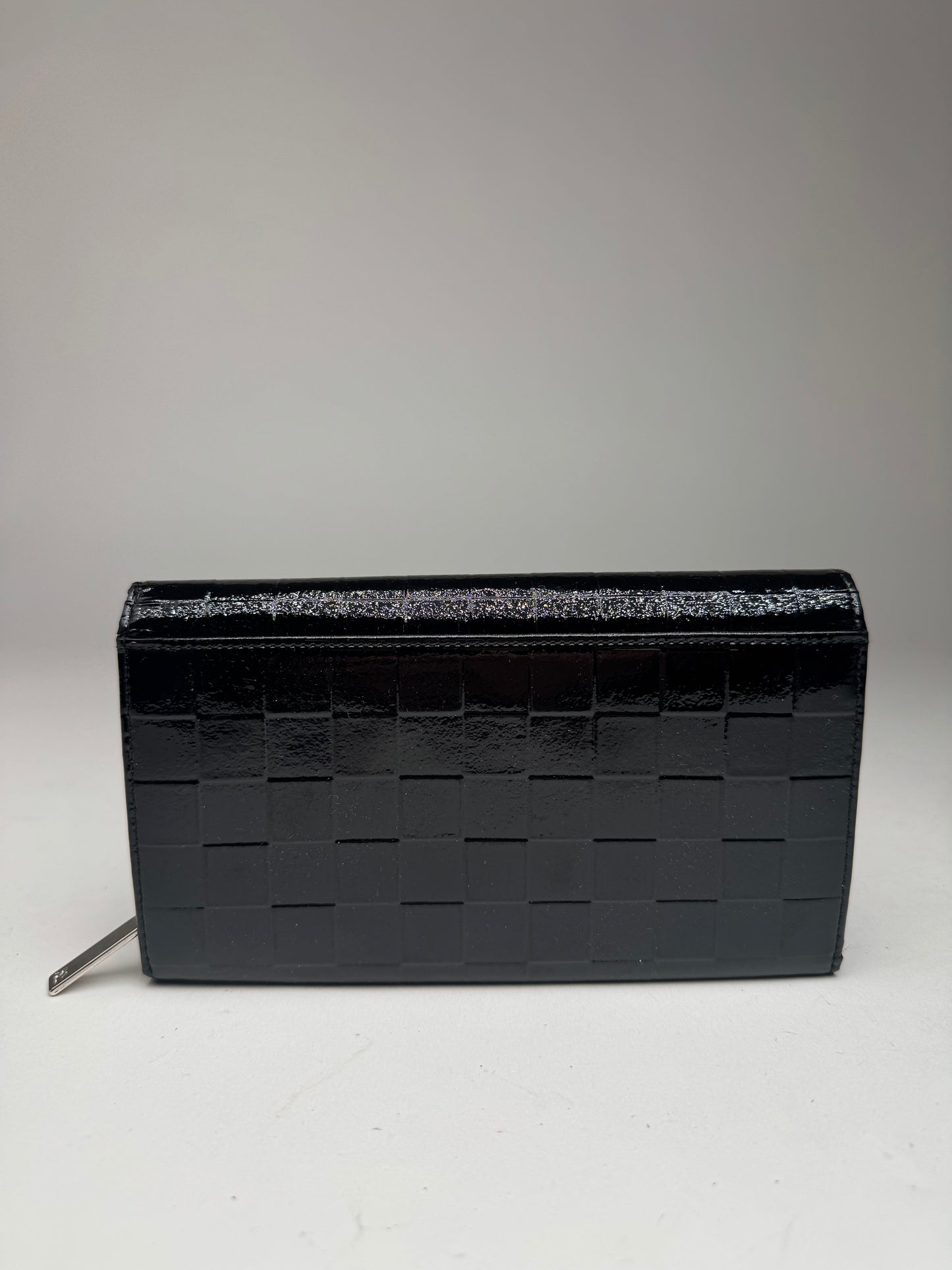 Vintage Courreges Paris Patent Leather Wallet Black