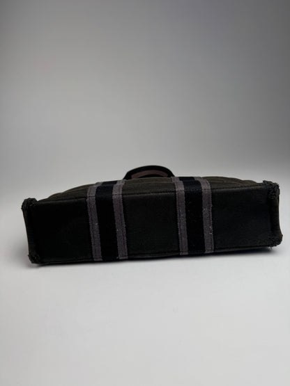 Vintage Hermes Paris Canvas Shopper Grey/Brown