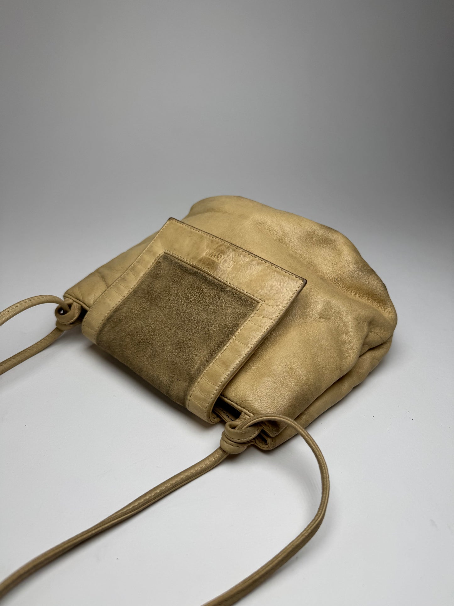 Vintage Loewe Madrid Amazona Leather Bag Beige