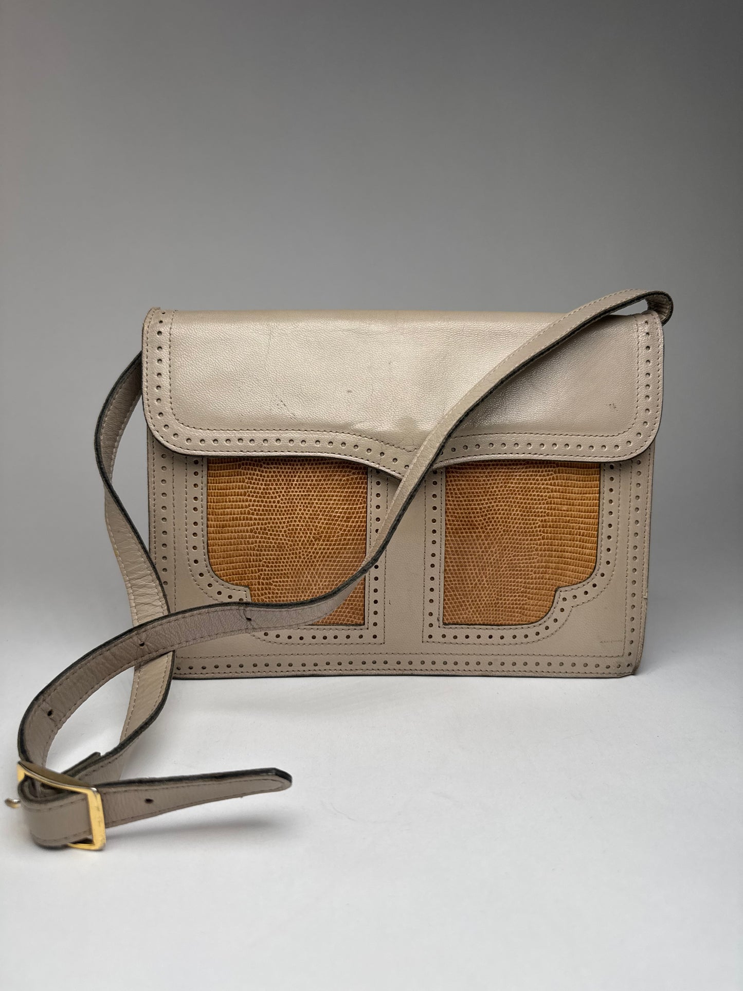 Vintage Yves Saint Laurent 2 Way Leather Bag Y Satchel