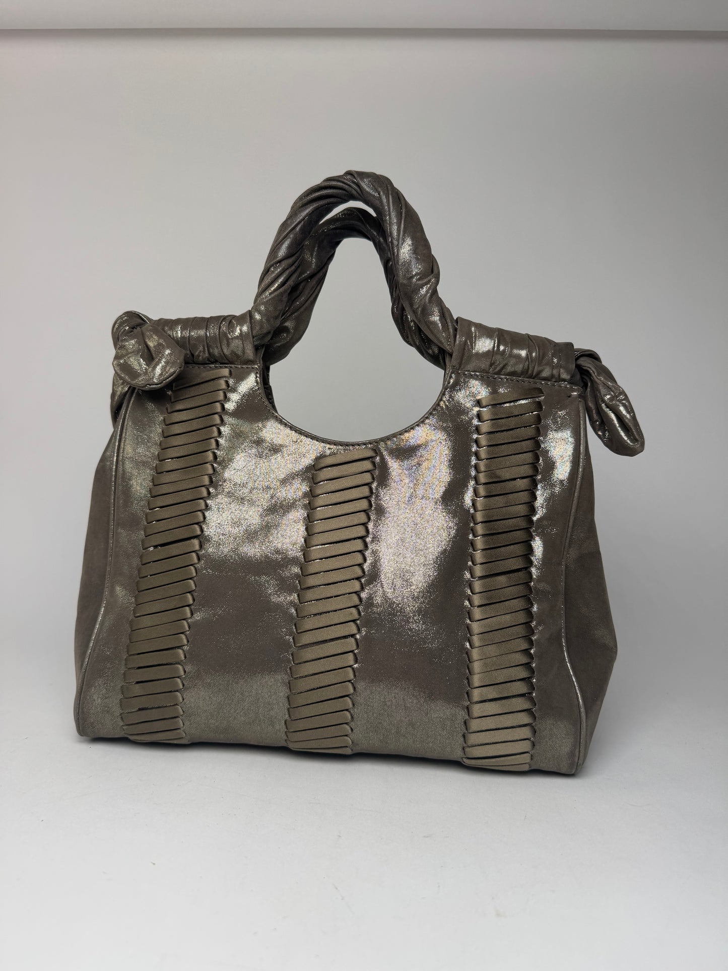 Vintage Giorgio Armani Leather Bag Silver