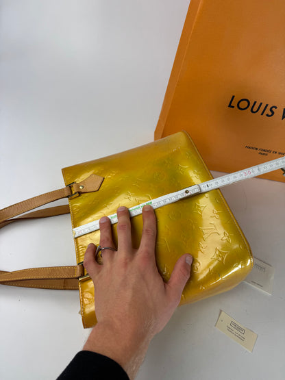 Vintage Louis Vuitton Vernis Leather Bag Yellow