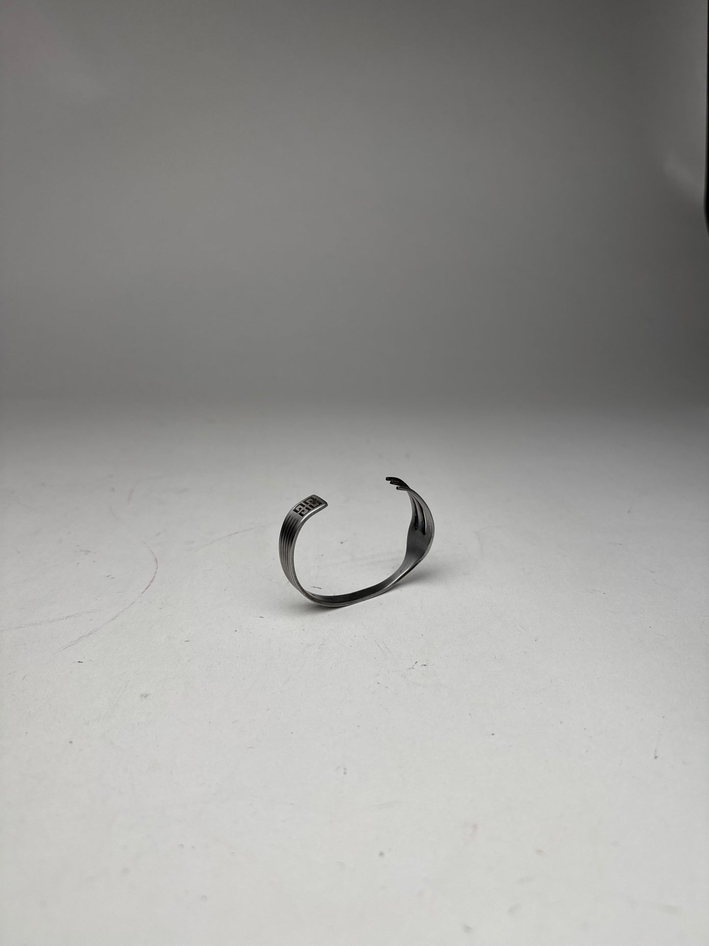 Vintage  Givenchy Steel Fork bracelet silver