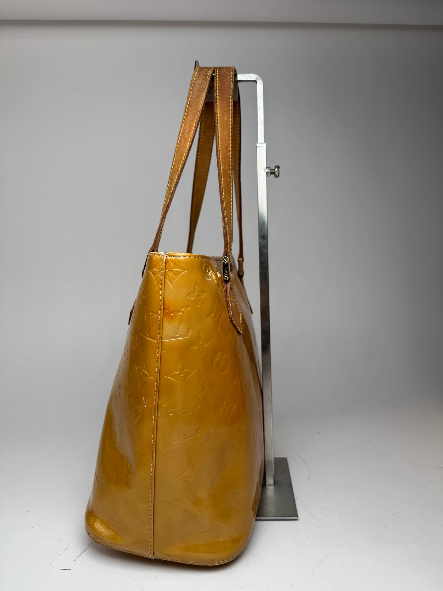 Vintage Louis Vuitton Vernis Leather Bag Yellow