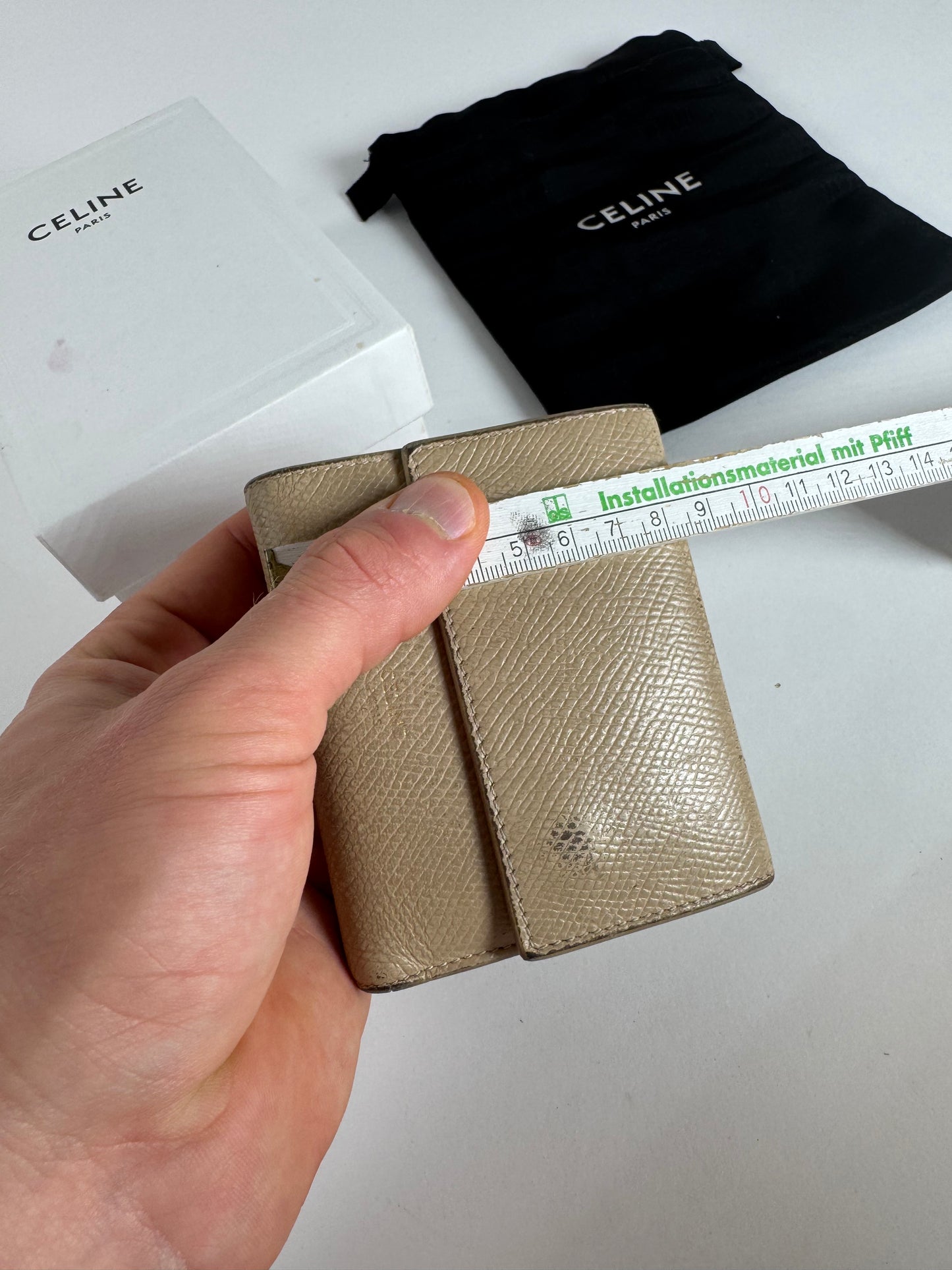 Vintage Celine Paris Leather Walket beige