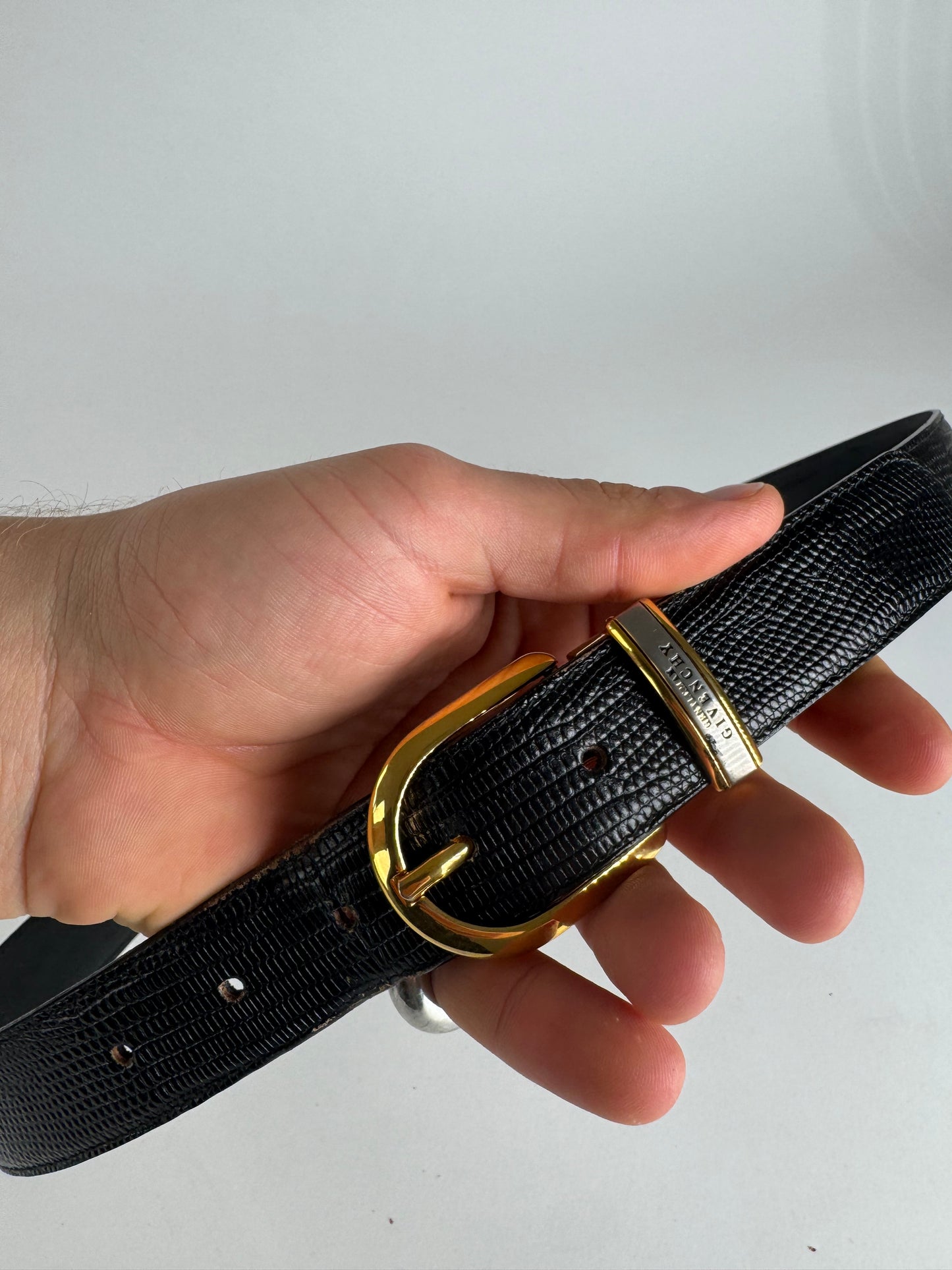 Vintage Givenchy Leather Belt black