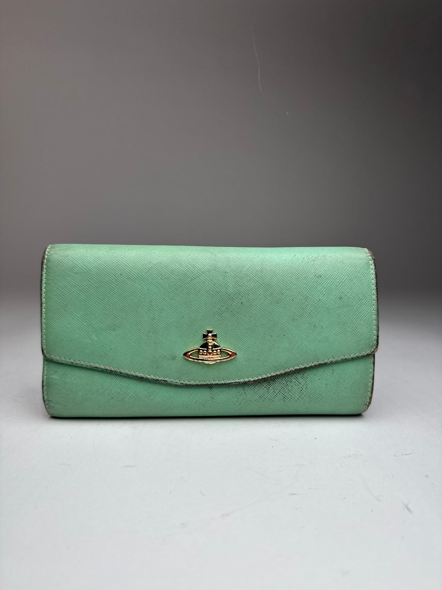 Vintage Vivienne Westwood Leather Wallet Mint Green