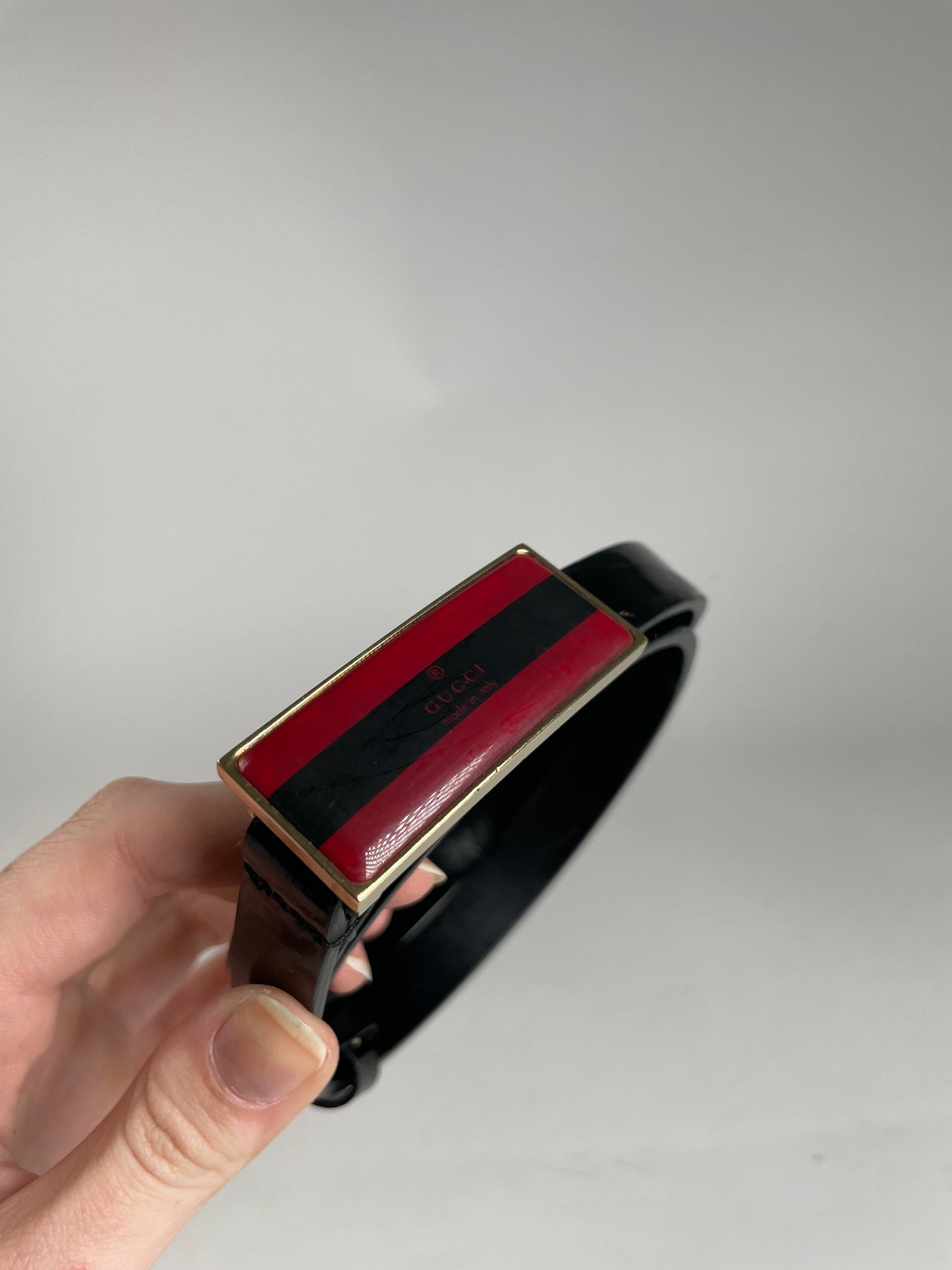 Vintage Gucci Leather Belt Black