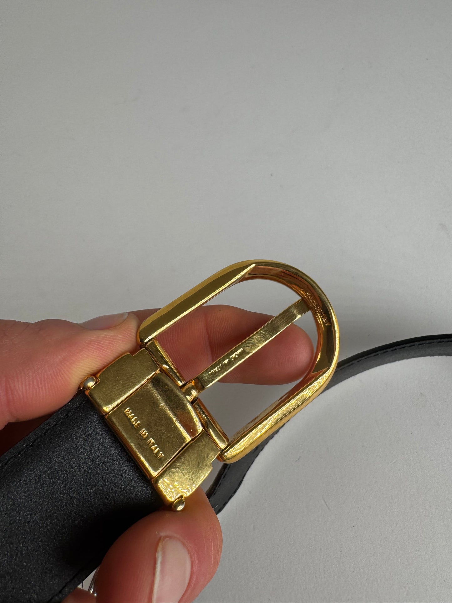 Vintage Givenchy Leather Belt black