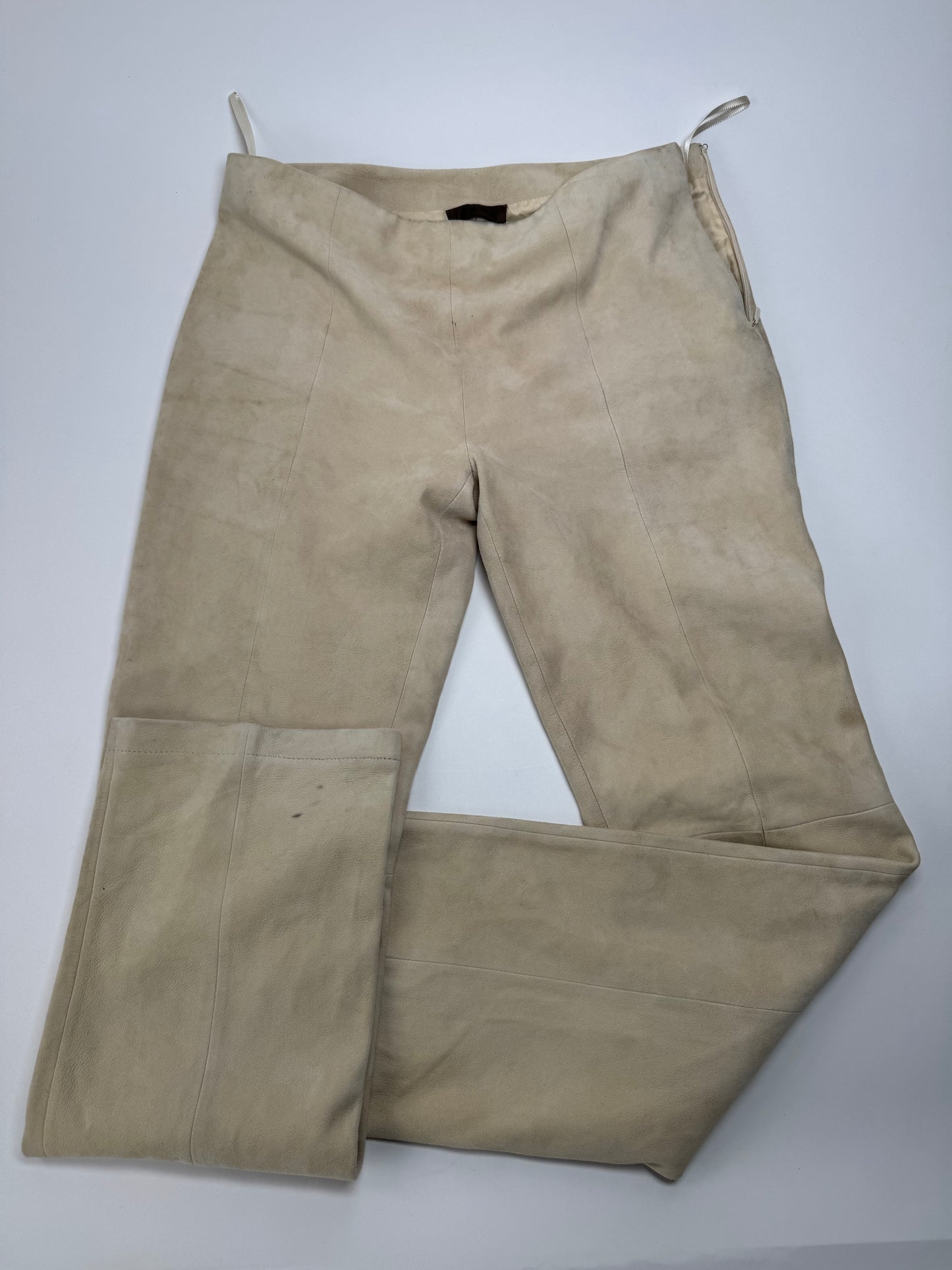 Vintage Loewe Madrid Nappa Leather Pants Beige 38/M