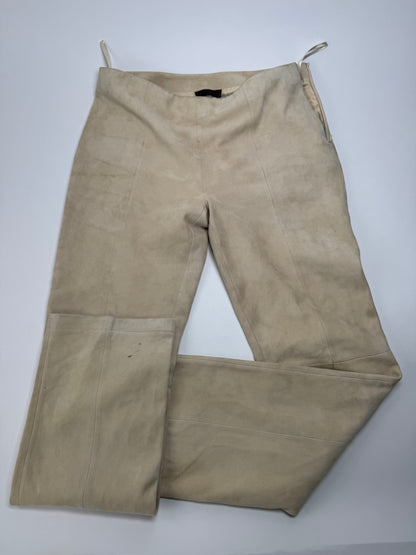 Vintage Loewe Madrid Nappa Leather Pants Beige 38/M