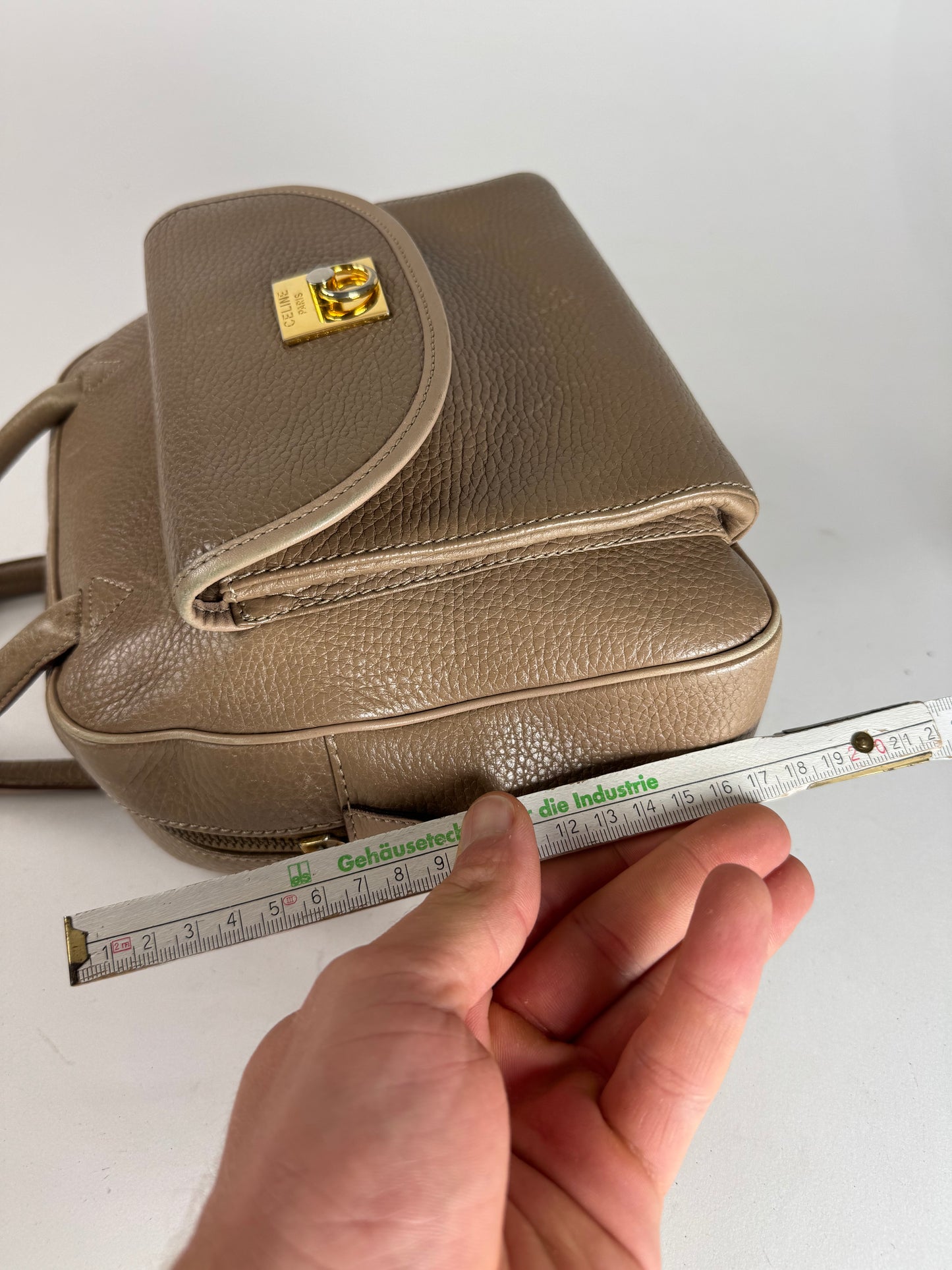 Vintage Celine Paris Leather Bag Lightbrown