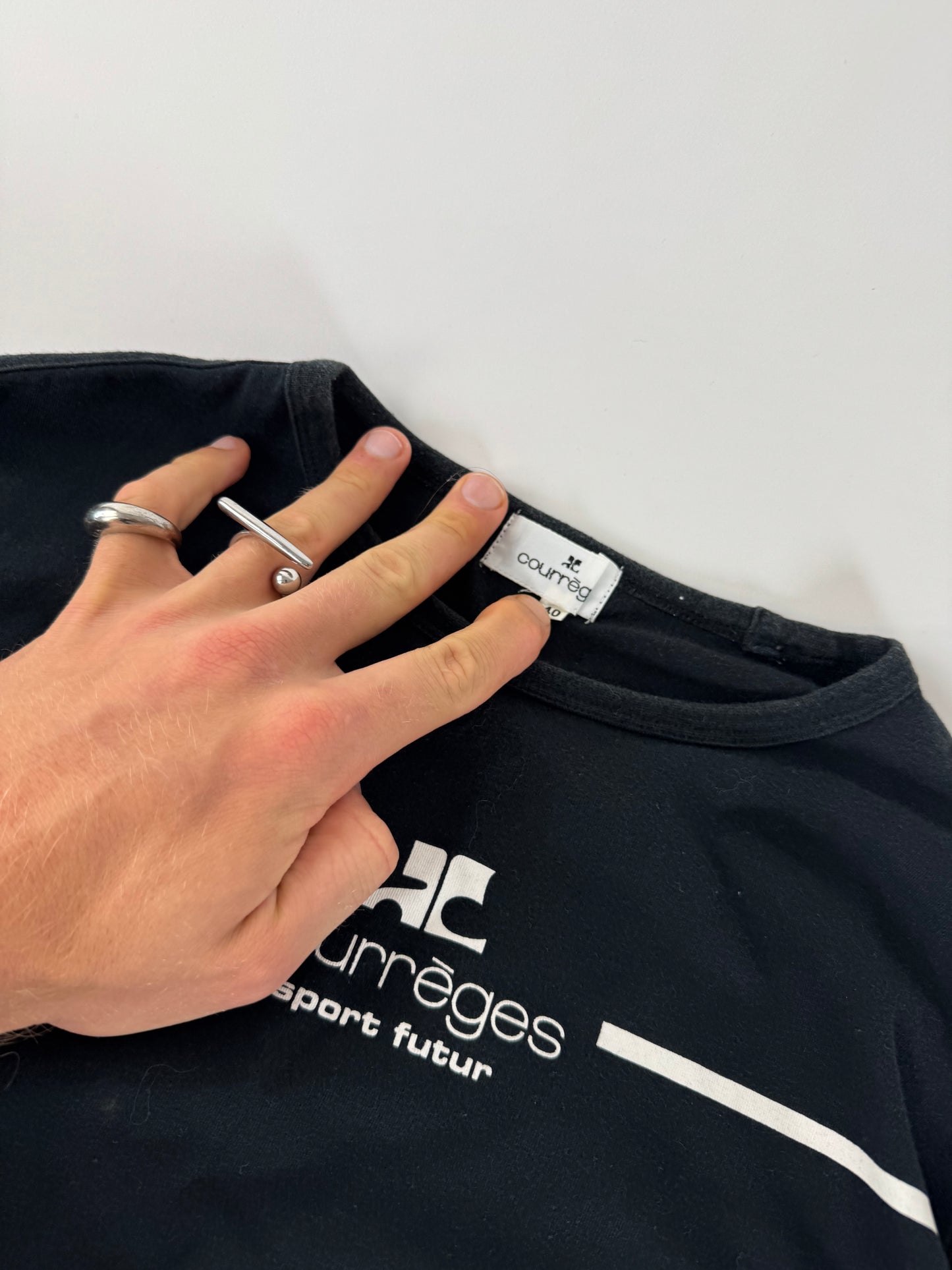 Vintage Courreges Paris Sweater Black 38/M