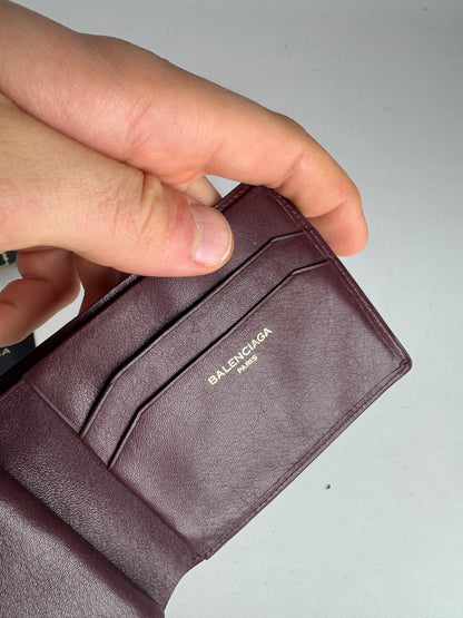 Vintage Balenciaga Leather Wallet burgundy