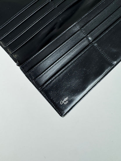 Vintage Cartier Patent Leather ID Holder Black