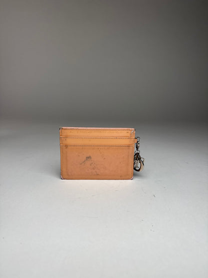 Vintage Dior Patent Leather Card Holder Peach-Orange