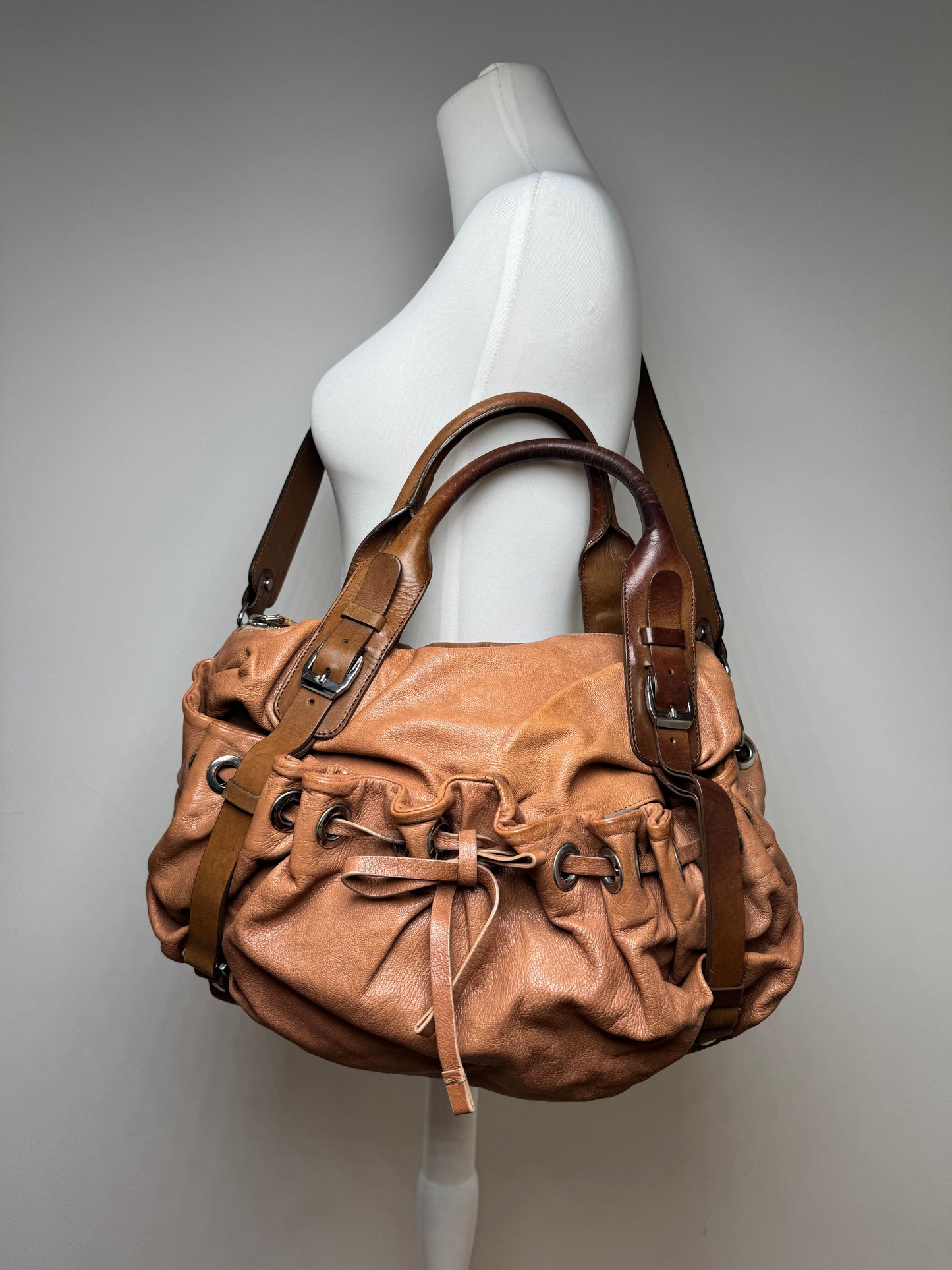 Vintage Marni 2Way Leather Bag Brown