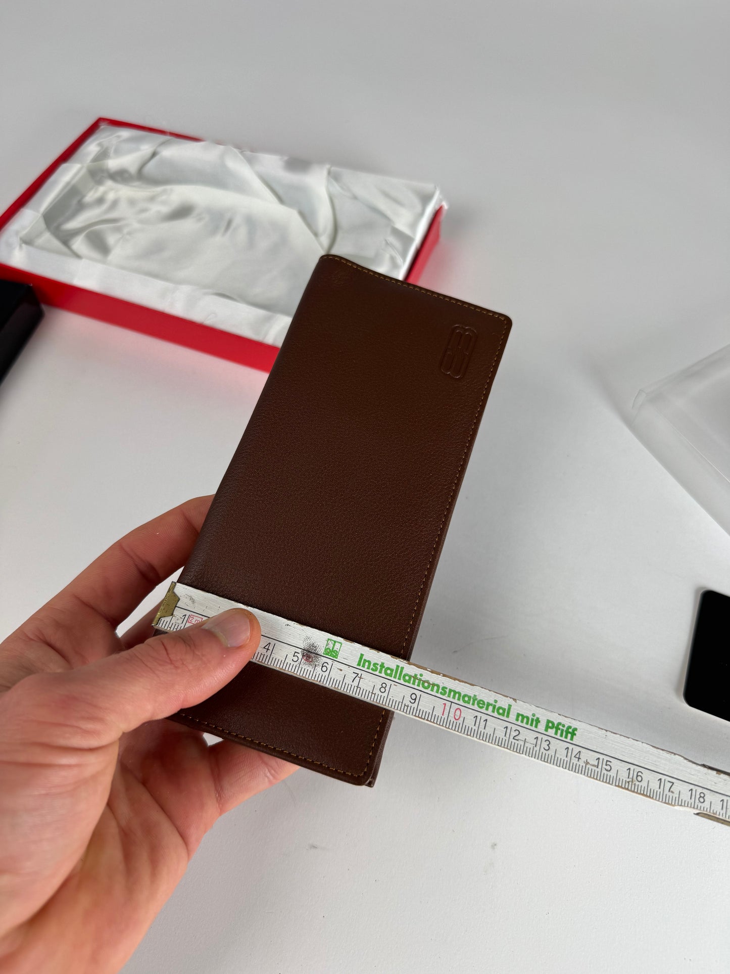 Vintage Balenciaga Leather Card Holder / ID Holder Brown New