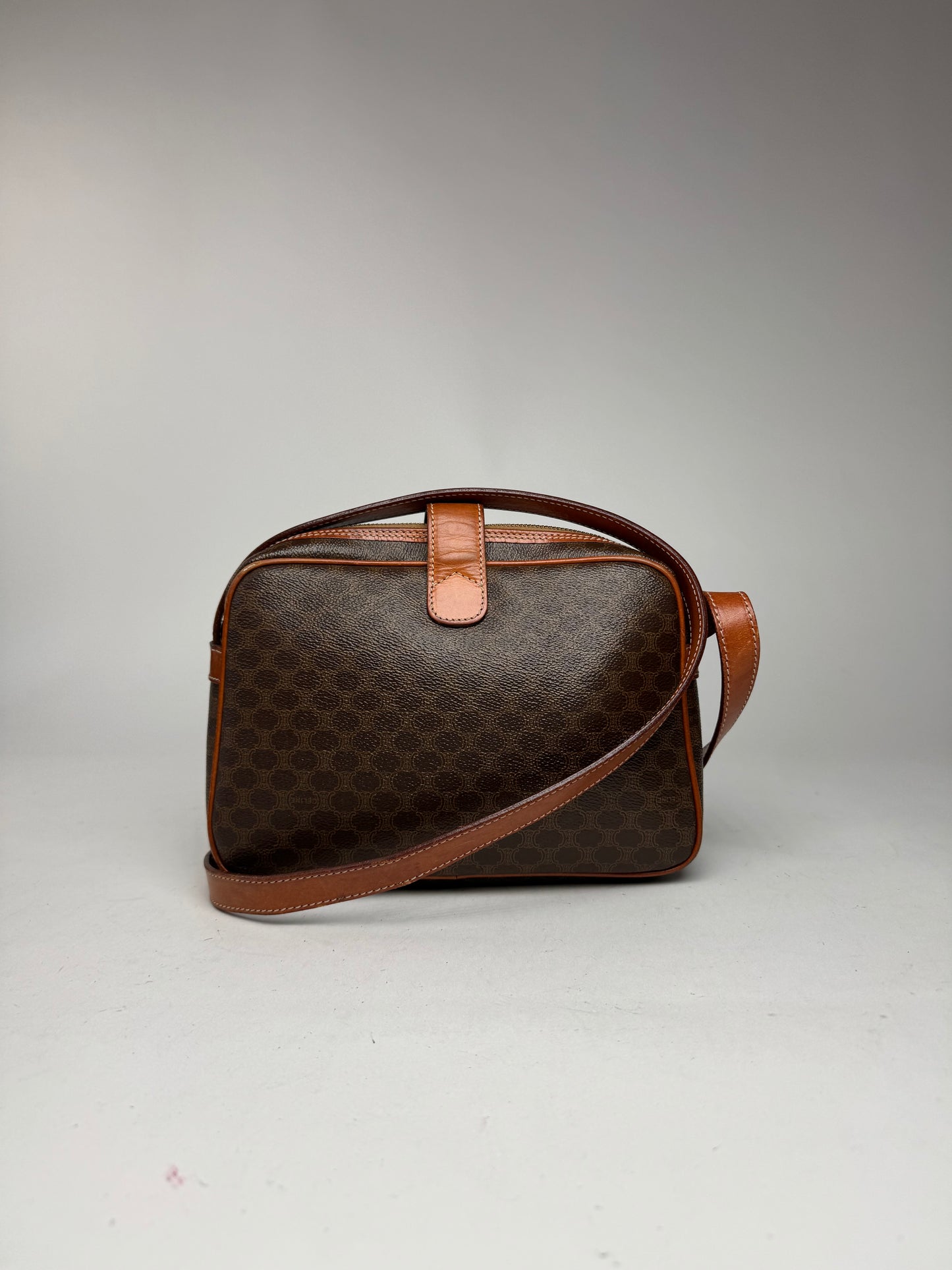 Vintage Celine Paris Triomphe Leather Monogram Bag