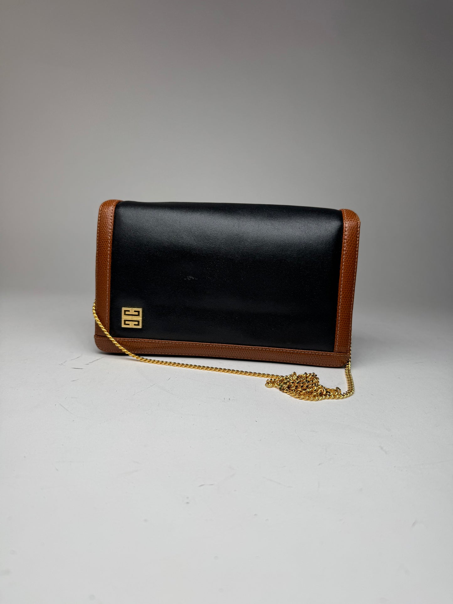 Vintage Givenchy 4G Leather Bag Black Brown